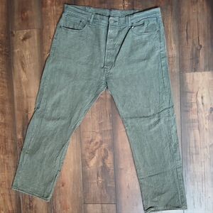 Levi 501xx denim straight leg jeans  button fly mens 42x32 100% cotton